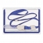 Бейдж школьника горизонтальный (55х90 мм), на ленте со съемным клипом, СИНИЙ, BRAUBERG, 235761 - 7