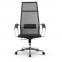 Кресло офисное МЕТТА "К-7" хром, прочная сетка, сиденье и спинка регулируемые, черное - 3