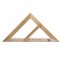 Треугольник для классной доски (треугольник классный), деревянный, 45х45х90 градусов, равнобедренный, без шкалы, С370 - 1