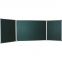 Доска для мела магнитная 3-х элементная, 100х170/340 см, 5 рабочих поверхностей, зеленая, BOARDSYS, ТЭ-340М - 1