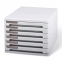 Блок из 6 закрытых лотков для бумаги, настольный, ERICH KRAUSE, А4+, 210х270х365 мм, серый, 63 - 1