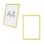 Рамка POS для ценников, рекламы и объявлений А4, желтая, без защитного экрана, 290251 - 1