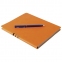 Тетрадь А5 (175x215 мм), BRAUBERG "NEBRASKA", 120 л., гибкая, под кожу, ручка, клетка, оранжевый, 110956 - 4