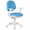 Кресло CH-W356AXSN с подлокотниками, голубое, пластик белый, CH-W356AXSN/15 - 1