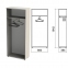 Шкаф (каркас) для одежды "Этюд", 800х384х1942 мм, серый, 400001-03 - 1
