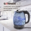 Чайник SONNEN KT-1786, 1,7 л, 2200 Вт, закрытый нагревательный элемент, стекло, 453422 - 6
