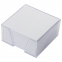 Блок для записей BRAUBERG в подставке прозрачной, куб 9х9х5 см, белый, белизна 95-98%, 122224 - 1