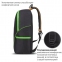 Рюкзак STAFF TRIP универсальный, 2 кармана, черный с салатовыми деталями, 40x27x15,5 см, 270788 - 4