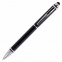 Ручка-стилус SONNEN для смартфонов/планшетов, СИНЯЯ, корпус черный, серебристые детали, линия письма 1 мм, 141589 - 1