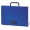 Папка-портфель пластиковая BRAUBERG "Energy", А4 (330х256х32 мм), без отделений, синий, 222082 - 1