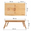 Столик БАМБУКОВЫЙ складной для ноутбука/завтрака (50х30х25 см), с охлаждением, DASWERK, 532583 - 2