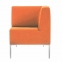 Кресло мягкое угловое "Хост" М-43, 620х620х780 мм, без подлокотников, экокожа, оранжевое - 1