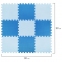 Коврик-пазл напольный 0,9х0,9 м, мягкий, синий, 9 элементов 30х30 см, толщина 1 см, ЮНЛАНДИЯ, 664662 - 3