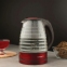 Чайник SCARLETT SC-EK27G62, 1,7 л, 2200 Вт, закрытый нагревательный элемент, стекло, красный - 5