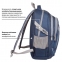 Рюкзак BRAUBERG HIGH SCHOOL универсальный, 3 отделения, "Старлайт", синий/серый, 46х34х18 см, 226342 - 3