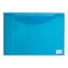 Папка-конверт с кнопкой БОЛЬШОГО ФОРМАТА (305х435 мм), А3, прозрачная, синяя, 0,18 мм, BRAUBERG, 224034 - 2