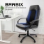 Кресло офисное BRABIX "Strike EX-525", экокожа черная, ткань черная/синяя, TW, 531380 - 10