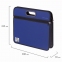 Сумка пластиковая BRAUBERG, А4+, 390х315х70 мм, на молнии, внешний карман, фактура бисер, синяя, 225167 - 9
