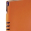 Тетрадь А5 (175x215 мм), BRAUBERG "NEBRASKA", 120 л., гибкая, под кожу, ручка, клетка, оранжевый, 110956 - 6