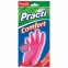 Перчатки хозяйственные латексные, хлопчатобумажное напыление, разм L (средний), розовые, PACLAN "Practi Comfort", 407272 - 1