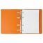 Тетрадь на кольцах А5 (180х220 мм), 120 листов, под кожу, клетка, BRAUBERG "Joy", оранжевый/светло-оранжевый, 129992 - 3