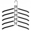Вешалка-плечики трансформер, 5 плечиков, металл с покрытием, черные, BRABIX, 607474 - 6
