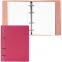 Тетрадь на кольцах А5 (180х220 мм), 120 листов, под кожу, клетка, BRAUBERG "Joy", розовый/светло-розовый, 129990 - 1