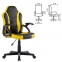 Кресло компьютерное BRABIX "Shark GM-203", экокожа, черное/желтое, 532514 - 5