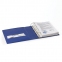 Папка на 4 кольцах с передним прозрачным карманом BRAUBERG, картон/ПВХ, 75 мм, синяя, до 500 листов, 228397 - 7