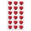 Стразы самоклеящиеся "Сердце", красные, 16 мм, 18 шт., на подложке, ОСТРОВ СОКРОВИЩ, 661579 - 1
