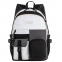 Рюкзак BRAUBERG BLOCKS универсальный, 2 отделения, карман-антивор, черный/серый/белый, 44х32х17 см, 271664 - 1