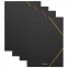 Папка на резинках ERICH KRAUSE, А4, черная, до 300 листов, 500 мкм, 50386 - 1