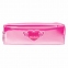 Пенал-косметичка ЮНЛАНДИЯ, мягкий, полупрозрачный "Glossy", розовый, 20х5х6 см, 228984 - 2