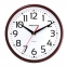Часы настенные TROYKATIME (TROYKA) 91931912, круг, белые, коричневая рамка, 23х23х4 см - 1