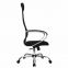 Кресло офисное МЕТТА "SU-B-8" хром, ткань-сетка, сиденье мягкое, черное - 2