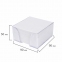 Блок для записей STAFF в подставке прозрачной, куб 9х9х5 см, белый, белизна 70-80%, 129194 - 3