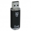 Флеш-диск 32 GB, SMARTBUY V-Cut, USB 2.0, металлический корпус, черный, SB32GBVC-K - 1