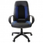 Кресло офисное BRABIX "Strike EX-525", экокожа черная, ткань черная/синяя, TW, 531380 - 4