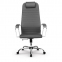 Кресло офисное МЕТТА "SU-B-10" хром, ткань-сетка, сиденье и спинка мягкие, темно-серое - 3