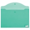 Папка-конверт с кнопкой БОЛЬШОГО ФОРМАТА (305х435 мм), А3, прозрачная, зеленая, 0,18 мм, BRAUBERG, 224033 - 2