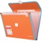 Папка-портфель пластиковая BRAUBERG "JOY", А4 (330х245х35 мм), 13 отделений, с окантовкой, оранжевая, 227975 - 1
