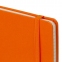 Блокнот А5 (148x218 мм), BRAUBERG "Metropolis", балакрон, 80 л., резинка, клетка, оранжевый, 111584 - 3
