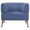 Кресло мягкое "Норд", "V-700", 820х720х730 мм, c подлокотниками, экокожа, голубое - 1