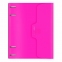 Тетрадь на кольцах А5 175х220мм, 120л, пластик, на липучке, с разделителями, BRAUBERG, розовый, 404635 - 1