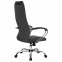 Кресло офисное МЕТТА "SU-B-10" хром, ткань-сетка, сиденье и спинка мягкие, темно-серое - 4