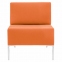 Кресло мягкое "Хост" М-43, 620х620х780 мм, без подлокотников, экокожа, оранжевое - 1