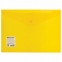 Папка-конверт с кнопкой BRAUBERG А4 до 100 л. прозрачная желтая СВЕРХПРОЧНАЯ 0,18 мм, 270472 - 1