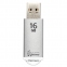 Флеш-диск 16 GB, SMARTBUY V-Cut, USB 2.0, металлический корпус, серебристый, SB16GBVC-S - 1