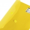 Папка-конверт с кнопкой МАЛОГО ФОРМАТА (250х135 мм), прозрачная, желтая, 0,18 мм, BRAUBERG, 224032 - 3