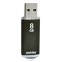 Флеш-диск 8 GB, SMARTBUY V-Cut, USB 2.0, металлический корпус, черный, SB8GBVC-K - 1